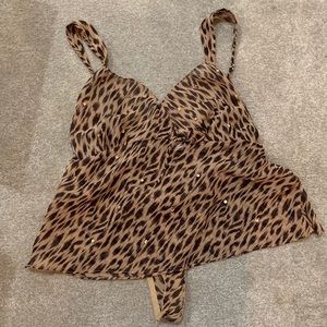 2-Piece Cheetah Nighty with Thong. New with tags